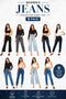 9 Pack Women’s High Waist Straight, Wide Leg & Flared Denim Jeans - From £3.99 Per Unit