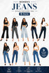 9 Pack Women’s High Waist Straight, Wide Leg & Flared Denim Jeans - From £3.99 Per Unit