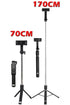 2in 1 Selfie Stick Tripod with Bluetooth - Extendable Phone Stand for Photos, Videos & Live Streaming