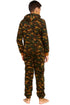 Kids Camo Print Hooded Onesie – Full Sleeve Zip-Up Loungewear