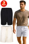 3 Pack Mens Plain Active Shorts