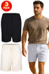 3 Pack Mens Plain Active Shorts