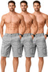 3 Pack Men’s Cotton Cargo Shorts with Pockets