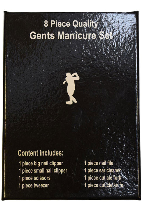 8 Piece Men’s Manicure Set with Leather Case – Professional Nail Care Kit for Grooming & Personal Care