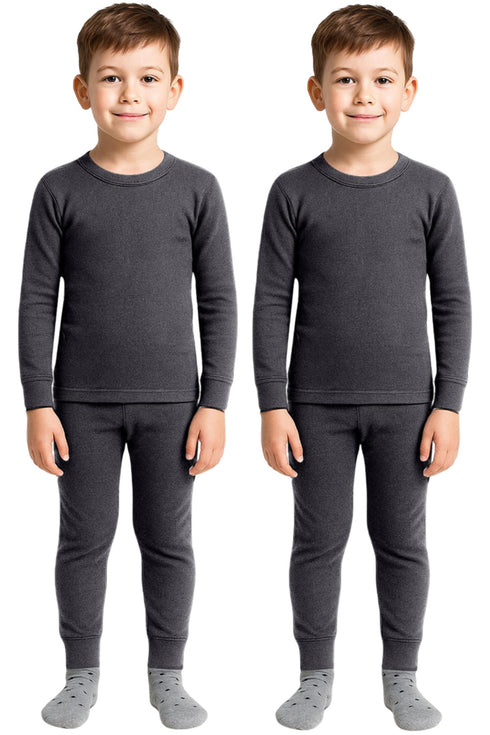 2-Pack Kids' Thermal Sets – Warm Winter Base Layers Top & Bottom