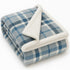 Plaid Sherpa Fleece Blanket | Reversible Sofa & Bed Throw