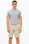 Men’s Beige Chino Shorts – Classic Knee-Length Summer Casual Wear