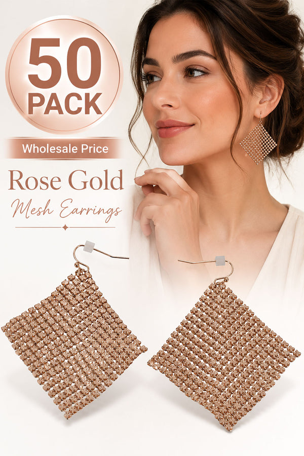 50 Pack Diamond shaped Artificial Lalana Earrings - From 49p Per Unit