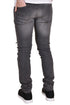 Men’s Grey Slim Fit Denim Jeans with Zipper Detailing – Stylish Casual Wear