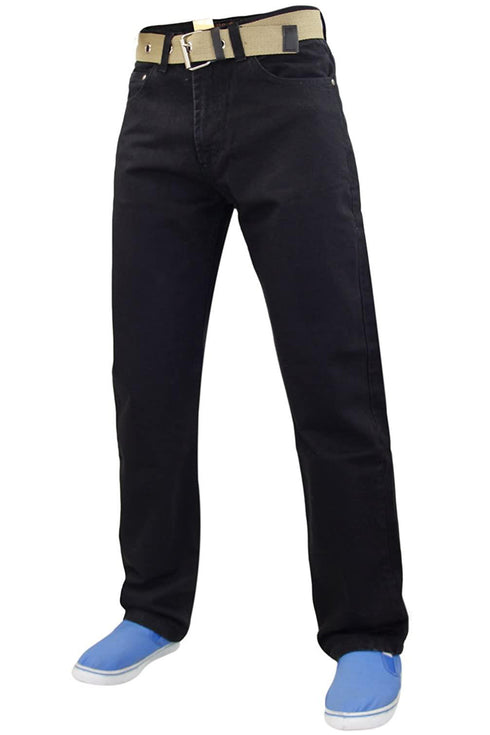 Men Straight Leg Cotton Jeans