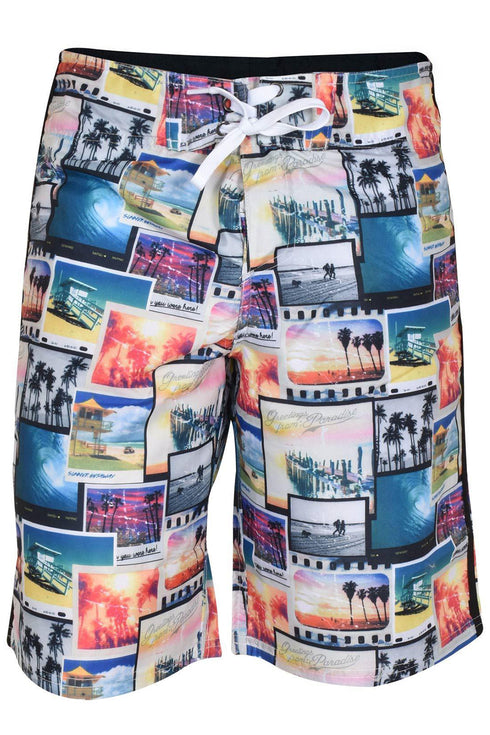 3 Pack Mens Hawaiian Beach Shorts