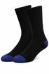 Men’s Black Work Socks with Contrast Heel & Toe – 6 or 12 Pack