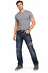 Mens Crosshatch Heavy Duty Cargo Combat Jeans
