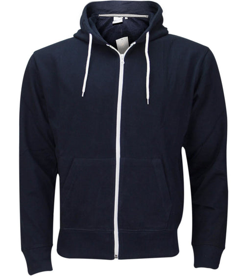 Mens White Cord Zip Up Hoodie