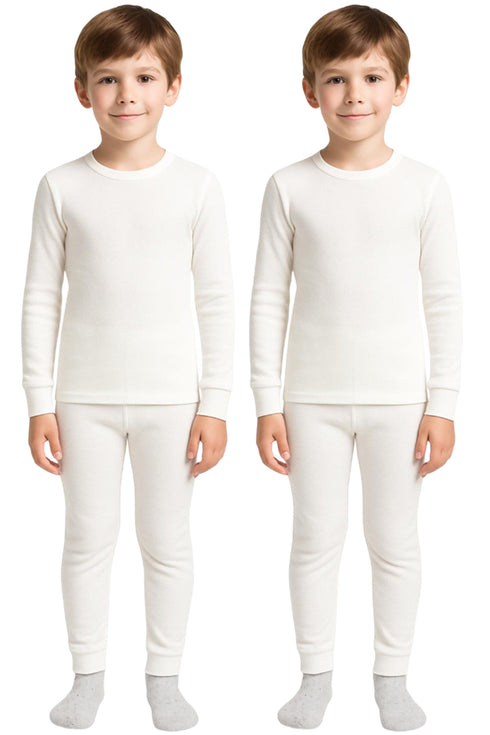 2-Pack Kids' Thermal Sets – Warm Winter Base Layers Top & Bottom