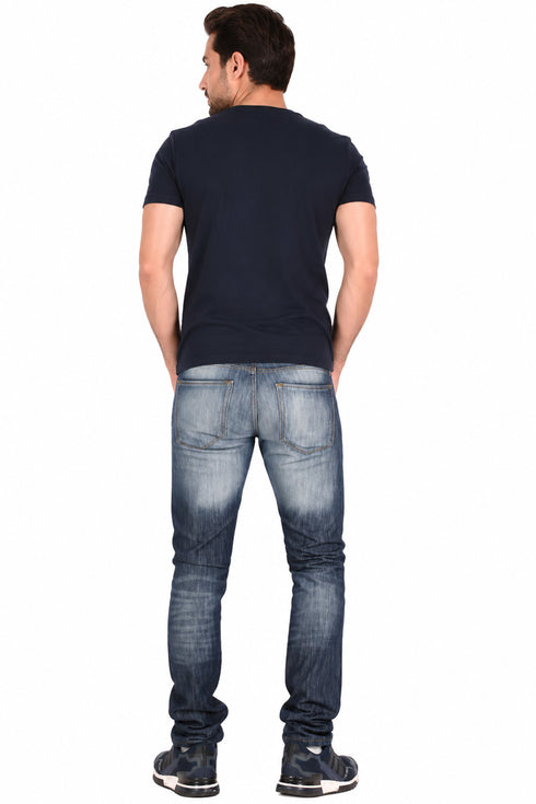 Men’s Slim Fit Faded Blue Denim Jeans