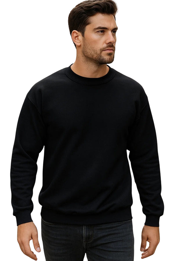 Mens Plain Pullover Sweatshirt
