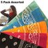 60 Pack Assorted Bandanas – Bulk Paisley, Solid, Camo & Flag Designs - From 49p Per Unit