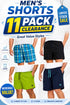 11 Pack Men's Quick Dry Big Sizes Shorts - From £1.81 Per Unit