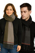 Unisex Wool Muffler – Check Pattern Knit Scarf for Cold Weather