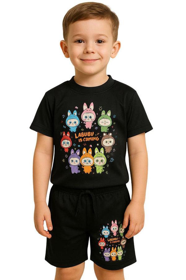 Kids Summer Cartoon T-Shirt and Shorts Set – Boys Girls Sleepwear