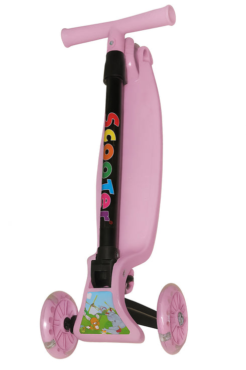 3-Wheel Kids Scooter with LED Light-Up Wheels – Adjustable Height & Foldable Design for Boys and Girls