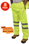 Hi Viz Yellow Padded Trousers - 5/10 Pack