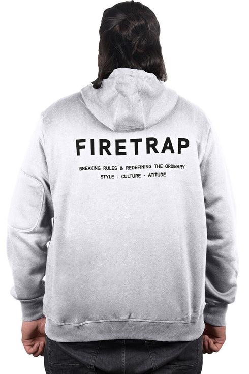 Fire Trap Mens Fleece Zip Up Hoodie