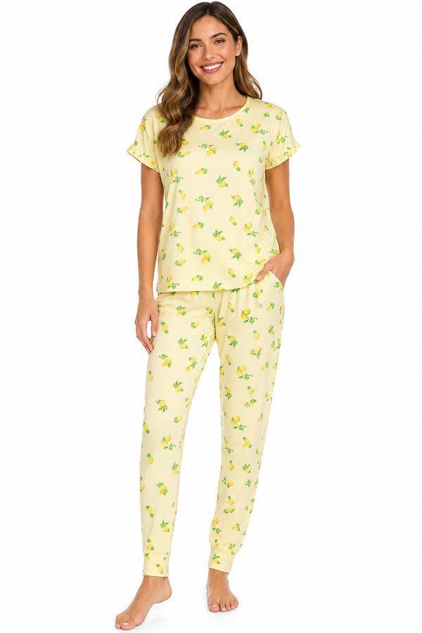 Women’s Lemon Print Pyjama Set