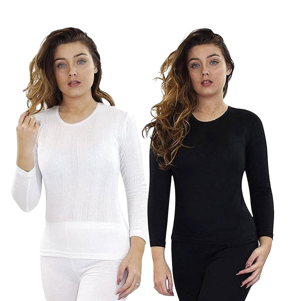 2 Pack Womens Long Sleeve Thermal Top