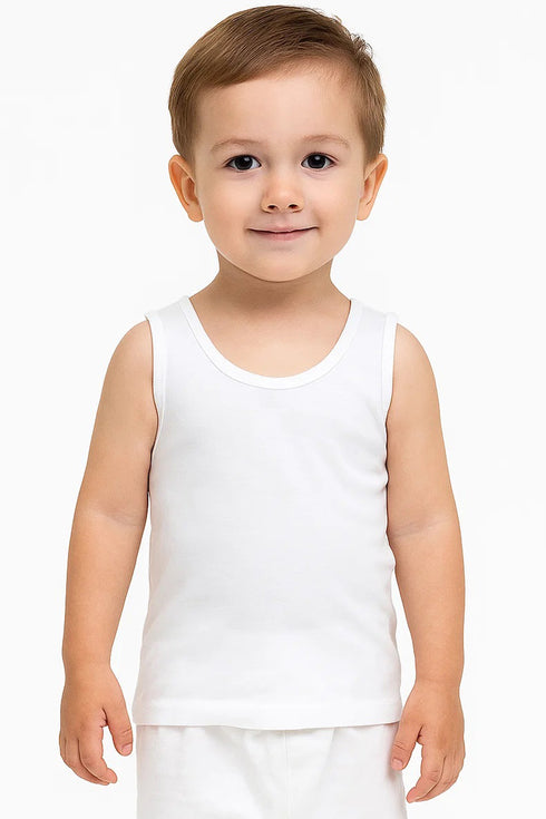 3 Pack Kids 100% Cotton Sleeveless School Vest – Soft & Comfortable Everyday Wear