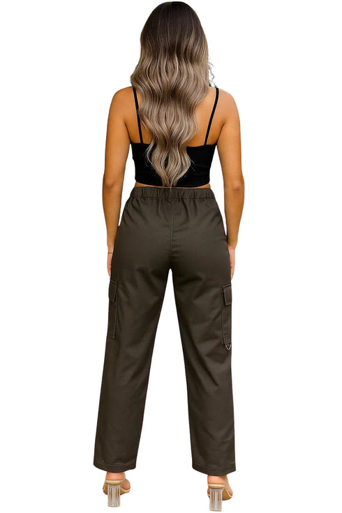 Ladies Cargo Combat Trousers – 8 Pocket, Casual Outdoor Pants, Women’s Utility Workwear