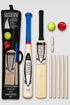 Kids Wooden Cricket & Baseball Set with Mesh Carry Bag