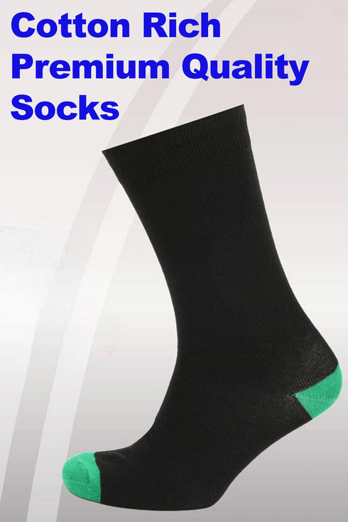 Mens Designer Cotton Formal Socks - 6/12 Pack