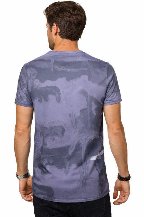 Mens Polyester Printed Longline T-Shirt