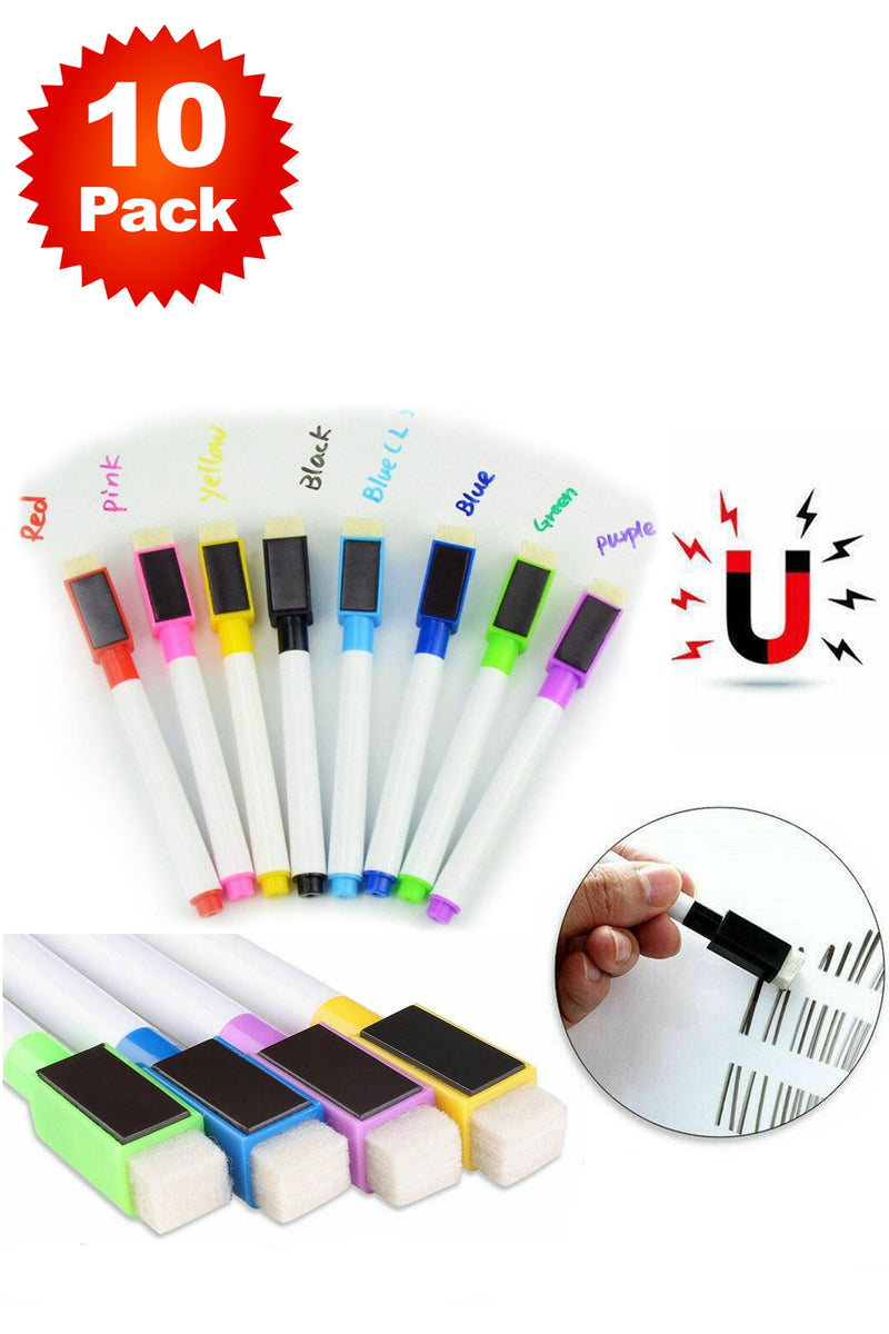 10 Pack Colour White Board Markers 5poundstuff