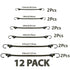 Bungee Cords With Hooks - 12/24 Pieces