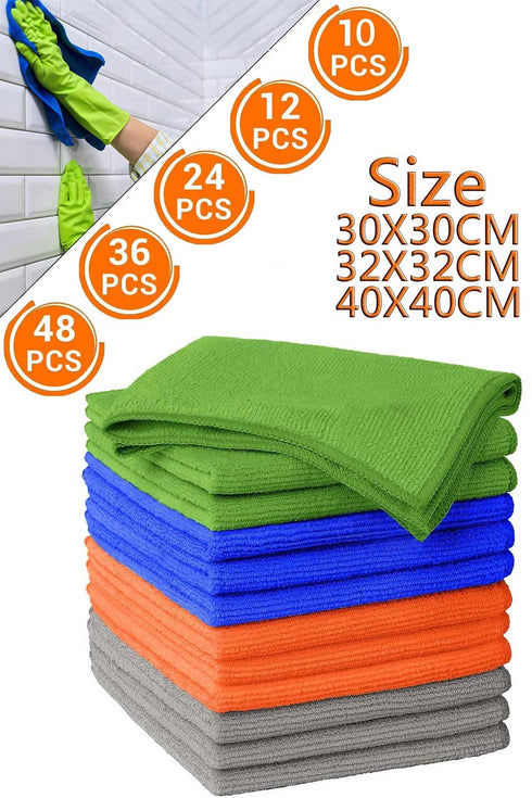 Microfibre Cloths For Multi Purpose - 12/24/36/48 Pack