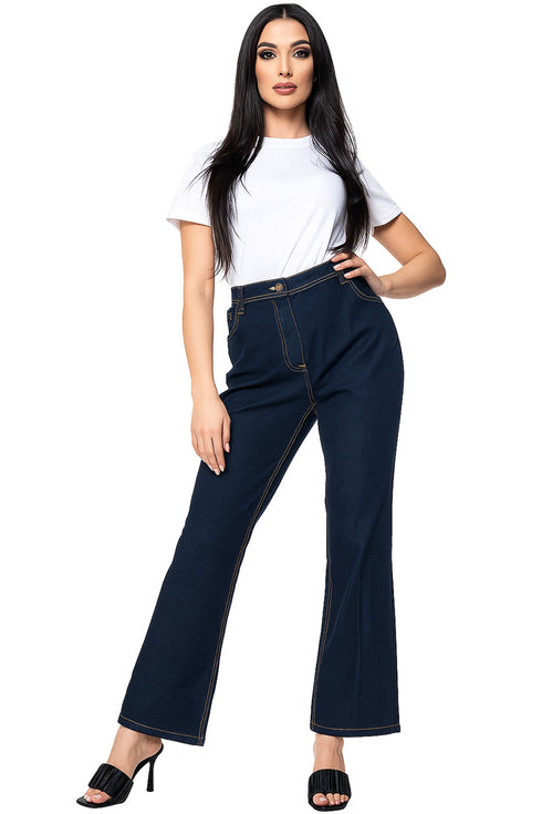 Women Bootcut Denim Stretch Jeans