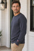 Men's Navy Pullover Long Sleeve Sweatshirt - XL