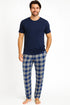 Men's Plaid Pajama Set – Short Sleeve T-Shirt & Lounge Pants