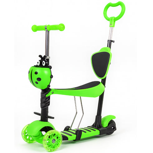 5in 1 Kids Adjustable Height Ladybug Scooter