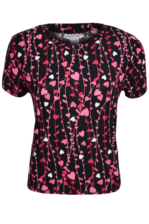 Ladies Short Sleeve Top Short Pajama Set - Pyjama Set