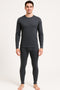 Mens Charcoal Long Johns Thermal Full Sleeve Set