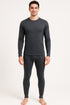 Mens Charcoal Long Johns Thermal Full Sleeve Set