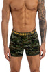 5 Pack Kandor Men’s Boxer Briefs Multipack – Cotton Stretch Underwear with Camo, Solid & Contrast Waistband