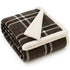 Plaid Sherpa Fleece Blanket | Reversible Sofa & Bed Throw