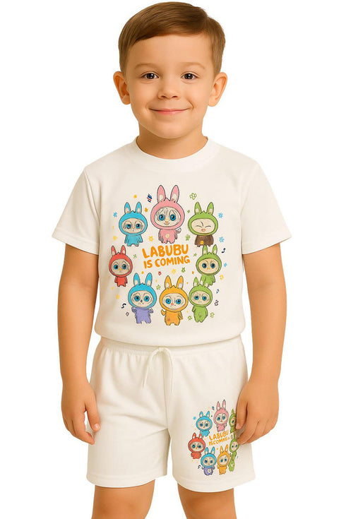 Kids Summer Cartoon T-Shirt and Shorts Set – Boys Girls Sleepwear