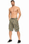 Mens Camouflage French Terry Cargo Shorts