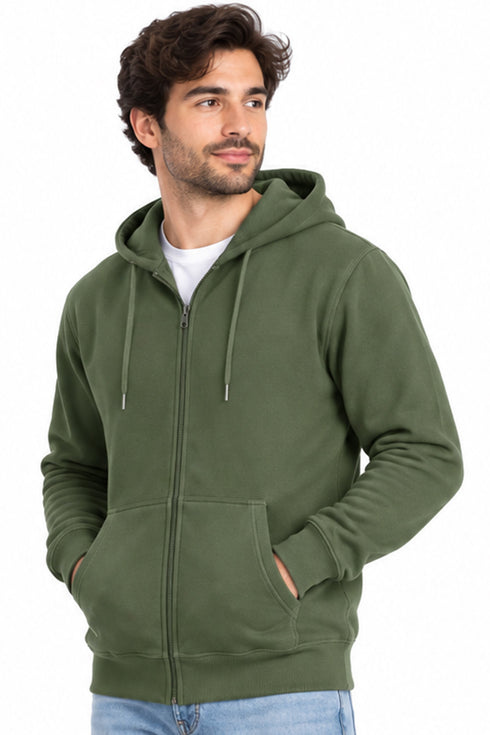 Men's Cotton Blend Zipper Hoodie